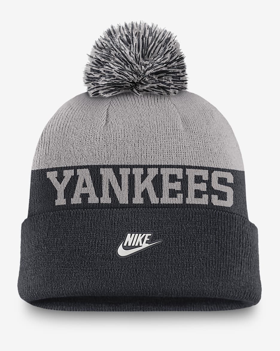 New York Yankees Rewind Peak Men s Nike MLB Cuffed Pom Beanie. Nike